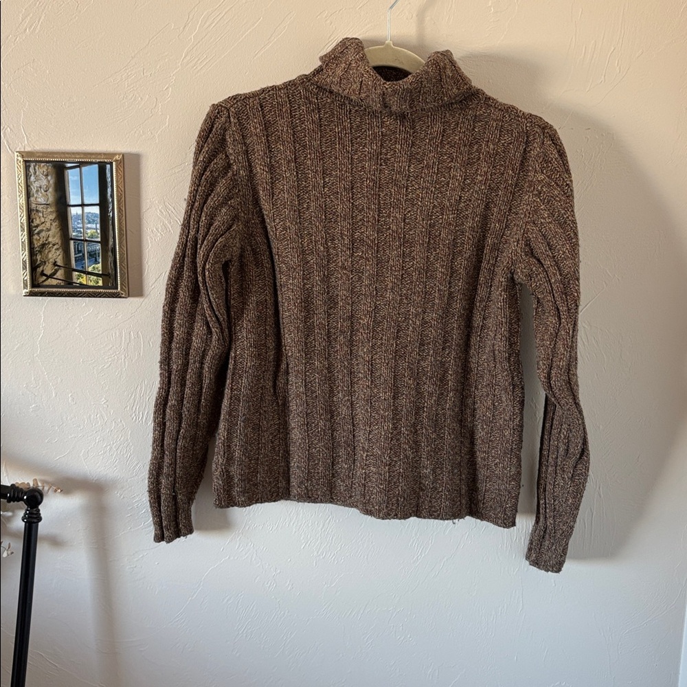 L.L. Bean Brown Turtleneck Sweater - Picture 3 of 3